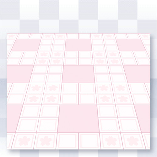 Trade 桜模様のタイルの床 ピンク