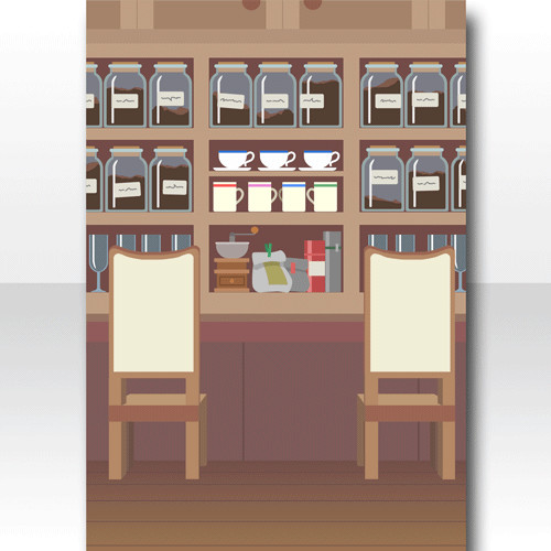 Trade 静かなカフェカウンターの背景