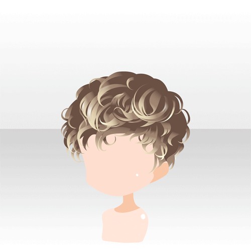 Curly haired anime boy