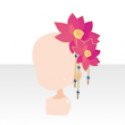 ヘリオポリスプリンセスの花飾り　レッド