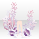 水底の水草とガラス玉　ピンク