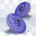 うずまき藤柄の和傘　紫