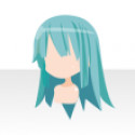 ナチュラルストレートロング　ブルー
