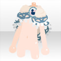 編み編みショールＡ　ブルー