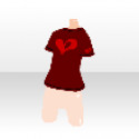 デザインハートＴシャツ＋　赤