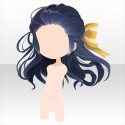 清楚お嬢さんヘア　青