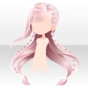 ブレイドカチューシャロング　ピンク