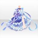 クリスタルフレアミニドレススタイルＢ　アクアブルー